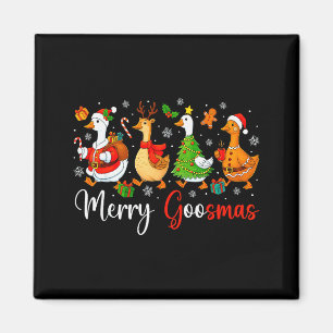 Jul Tokiga Gås Rolig Glad Goosemas Xmas Träd Magnet