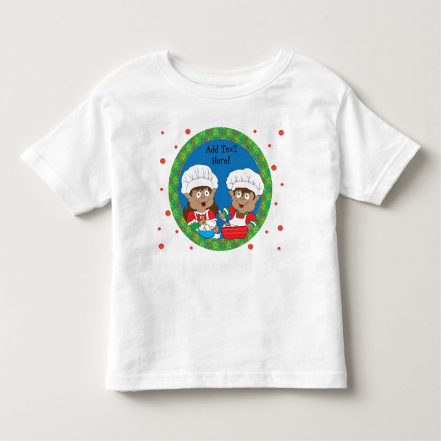 Jul-tomtar av färg bakande t shirt (Framsida)
