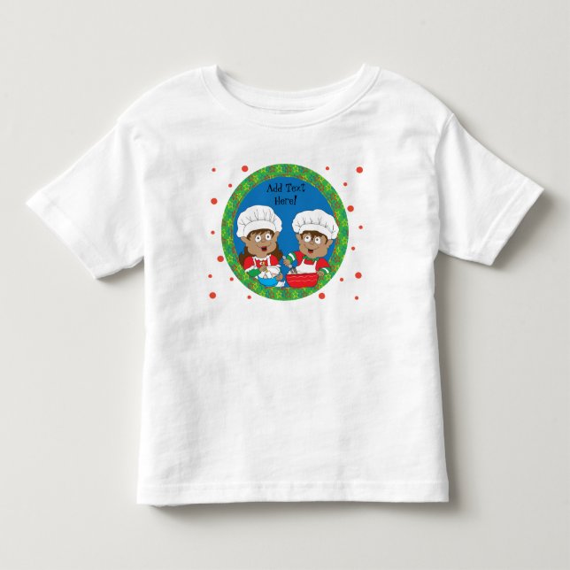 Jul Tomtar av Färg som Bakar T Shirt (Framsida)