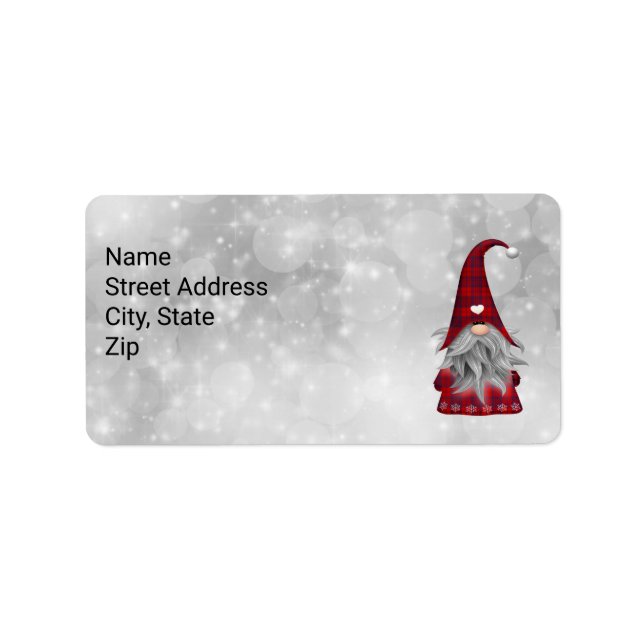 Jul Tomte Adressetikett (Framsidan)