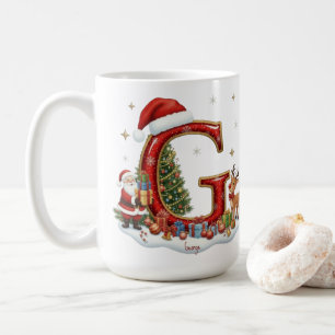 Jul Tomte Alv Pingvin Alfabet G Kaffemugg