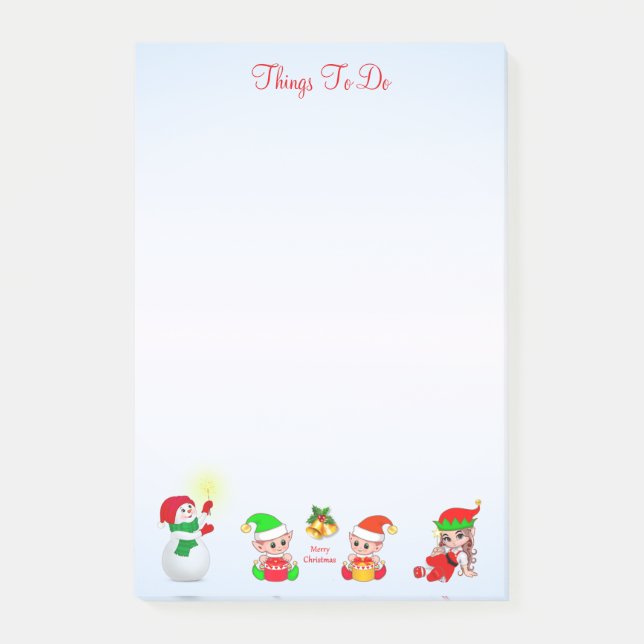 Jul Tomte & Alver Saker Att Göra Post-it Not Block (Framsida)