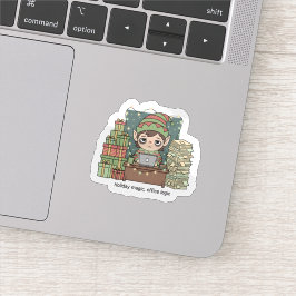 Jul Tomte Arbetsbelastning – Roligt Jul Sticker Klistermärken