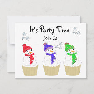 Jul Tomte Cupcake Inbjudan