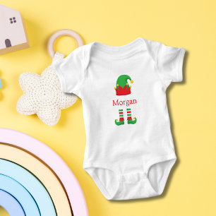 Jul Tomte Elf Röd Grön Pojke Flicka T Shirt