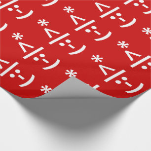 Jul Tomte Emoticon Xmas ASCII Text Konst Presentpapper