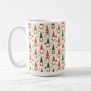 Jul Tomte Fest Mönster Kaffemugg