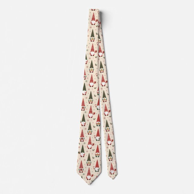 Jul Tomte Fest Mönster Slips (Framsida)