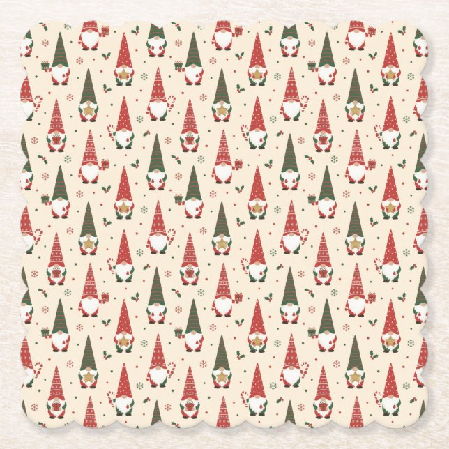 Jul Tomte Fest Mönster Underlägg Papper (Framsida)