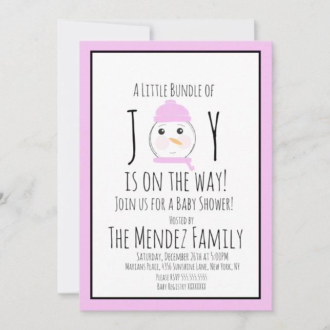 Jul Tomte Flick Baby Shower Inbjudan (Framsida)