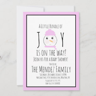 Jul Tomte Flick Baby Shower Inbjudan
