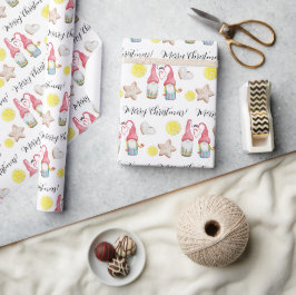 Jul Tomte Förälskad Vattenfärg Handmålad Presentpapper