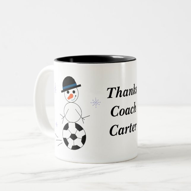 Jul Tomte Fotbollstränare Kaffe Mugg (Framsida vänster)