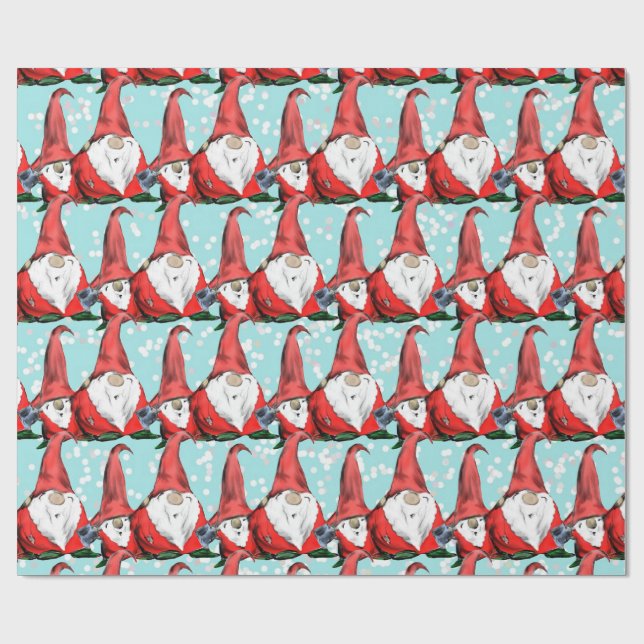 Jul Tomte Gnomer Glada Presentpapper (Platt)