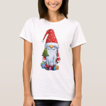 Jul Tomte Gonk Klädd i en Festlig Outfit