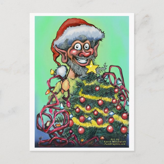 Jul Tomte Helg Vykort (Framsida)