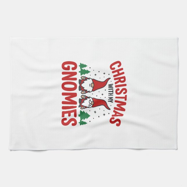 Jul Tomte Holiday Gnome Design Kökshandduk (Horisontell)