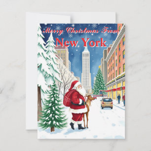 Jul tomte i New York City Manhattan Vykort