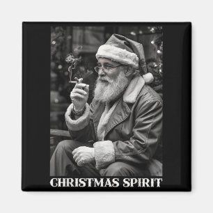 Jul tomte i retro stil rökande cigarett jul magnet