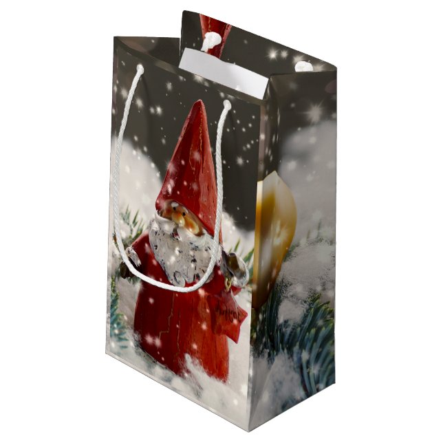 Jul Tomte i Snö (Baksidan Vinklad)