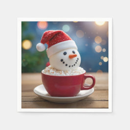 Jul Tomte i Varm Choklad Pappersservett