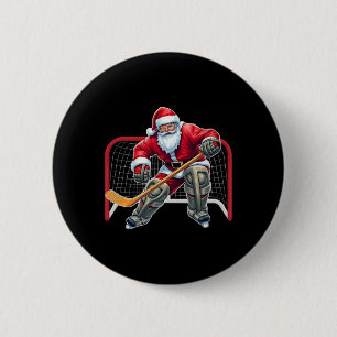 Jul Tomte Ishockey Målvakt Jul Xmas Kostym Män Knapp