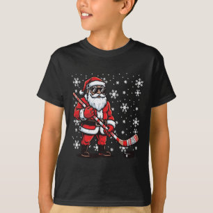 Jul Tomte Ishockeyspelare Xmas Sport Män T Shirt