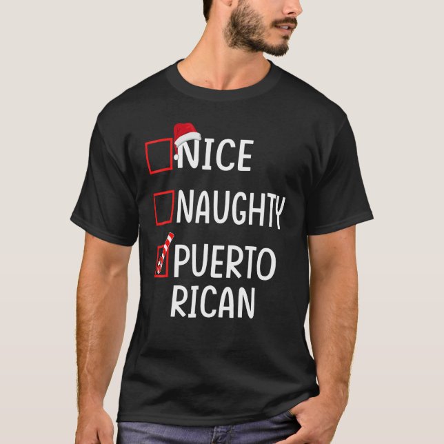 jul tomte jul Nice Busig Puertoricaner T Shirt (Framsida)
