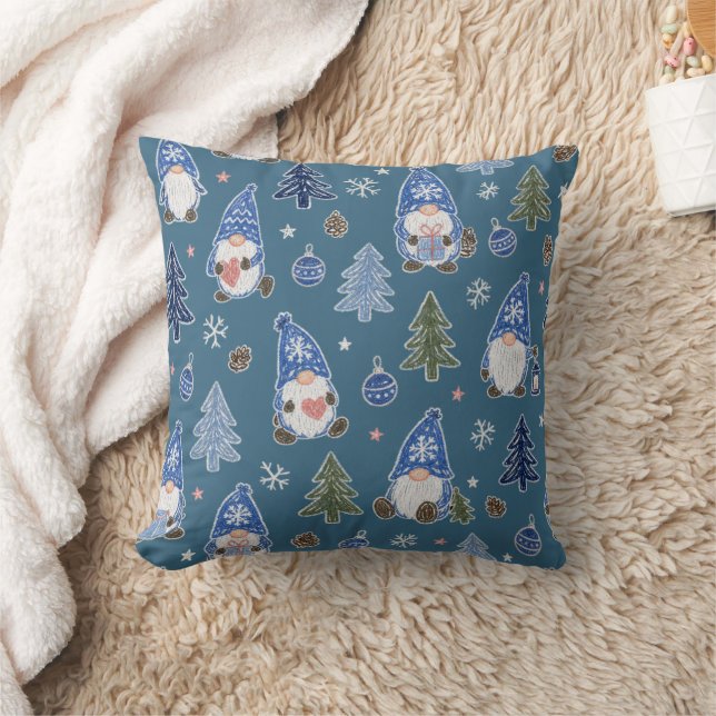 Jul Tomte Julgran Mönster Kudde (Filt)