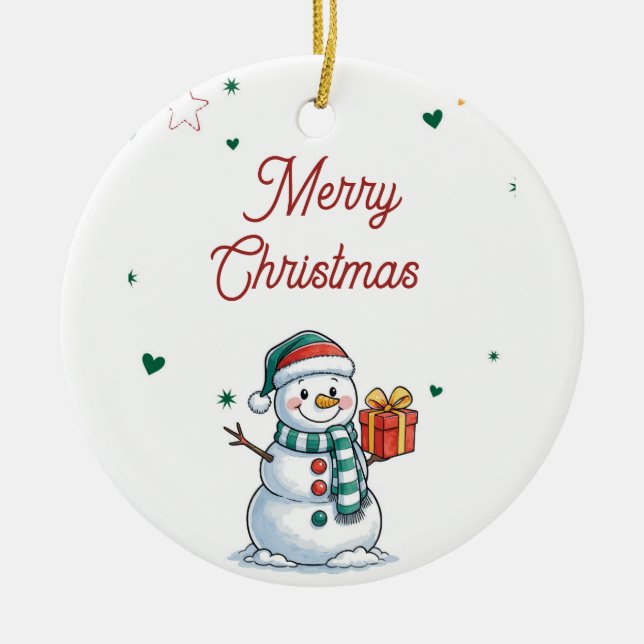 Jul Tomte Julgransprydnad Keramik (Framsidan)