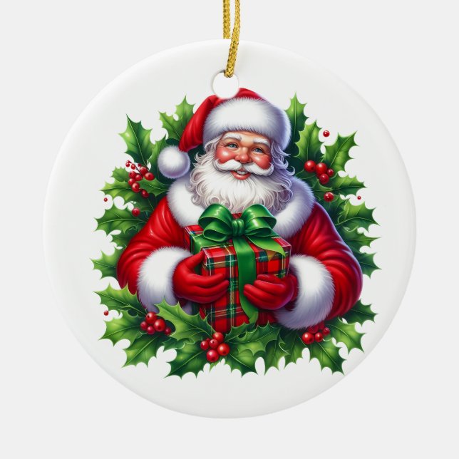 Jul Tomte Julgransprydnad Keramik (Framsidan)