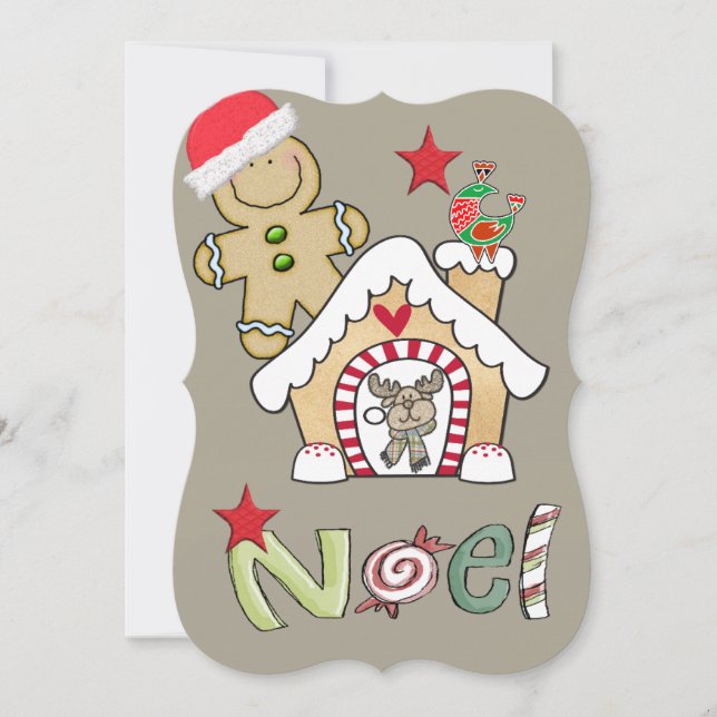 Jul Tomte Kakor Platt Välkomstkort Kort (Framsida)