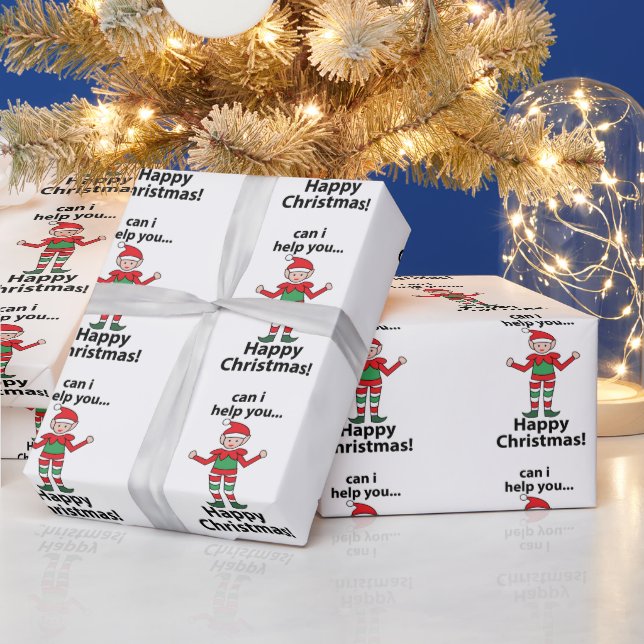 Jul Tomte Kan Jag Hjälpa Dig Glad Jul Tomte Presentpapper (Helgdagar)