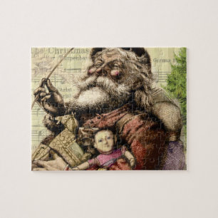 Jul tomte klassisk Thomas Nast illustration Pussel