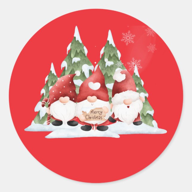 Jul Tomte Klistermärke  (Framsida)