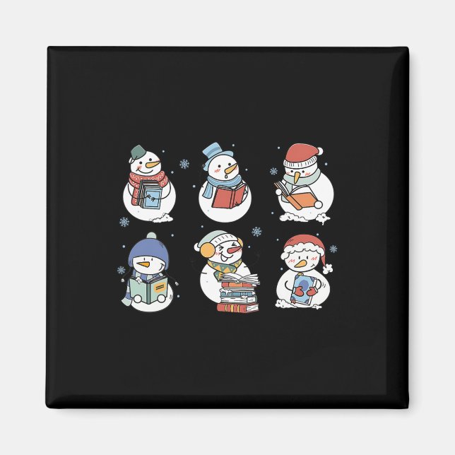 Jul Tomte Läsbok Xmas Gåvor Bokälskare  Magnet (Framsidan)
