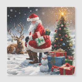Jul Tomte Magnetisk Inbjudningskort