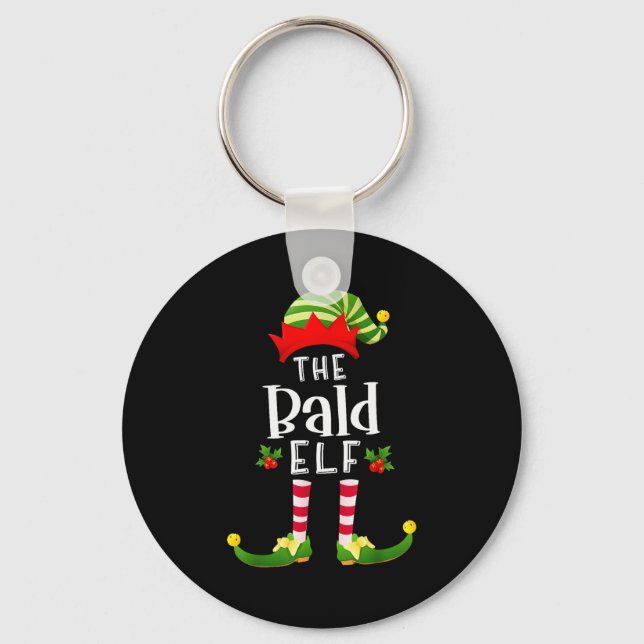 Jul Tomte Matchande Pyjamas Julfest  Nyckelring (Framsida)