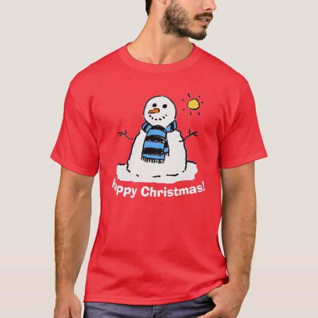 Jul Tomte med God Jul T Shirt (Framsida)