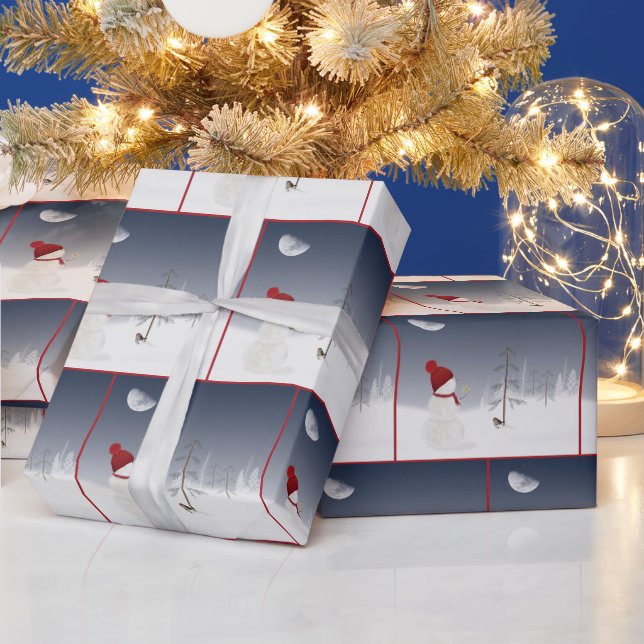 Jul Tomte Med Guldstjärna Presentpapper (Helgdagar)