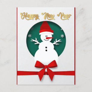 Jul Tomte med Vinter Snöflingor Design Helg Vykort