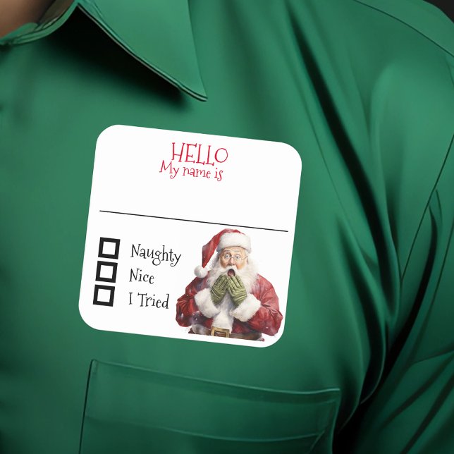 Jul Tomte Namnskylt Namn Märke Busig Snäll (Skapare uppladdad)