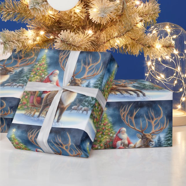 Jul Tomte och Renar AI Presentpapper (Helgdagar)