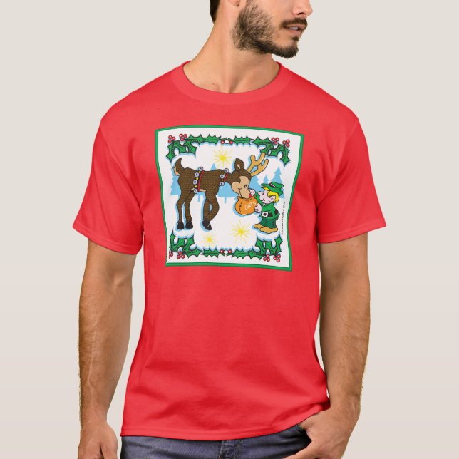Jul Tomte och Renar Tee Shirt (Framsida)