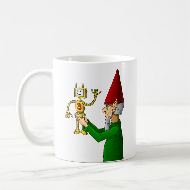 Jul Tomte och Robot Kaffemugg (Vänster)