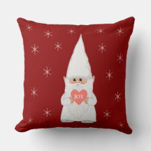 Jul Tomte och Snöflingor på Mörkröd