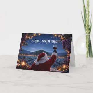 Jul-Tomte och Vin gör Andarna Glada Helgkort