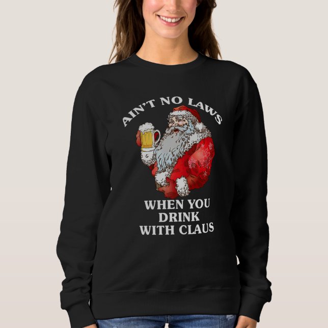 Jul Tomte Öl Det Finns Inga Lagar När Man Dricker  T Shirt (Framsida)