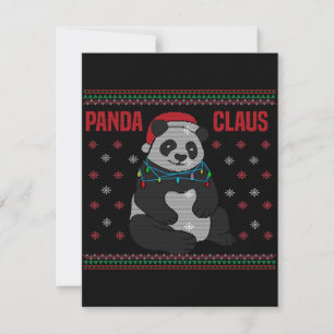 Jul Tomte Pand Mysig Panda Design Inbjudningar