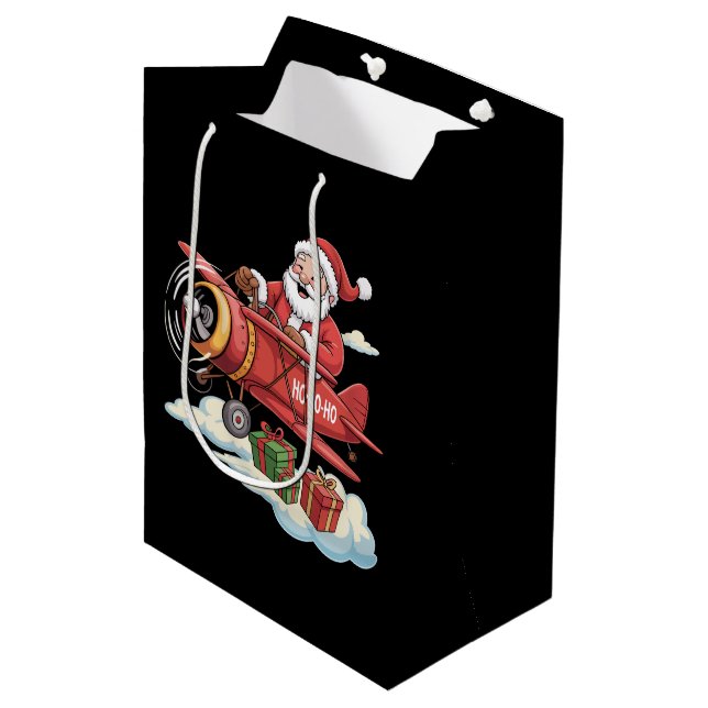 Jul Tomte Pilot Flyger Flygplan Present (Framsidan Vinklad)